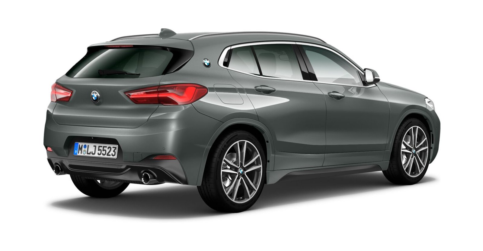 BMW BMW X in Grau von hinten BMW BMW X in Grau von hinten