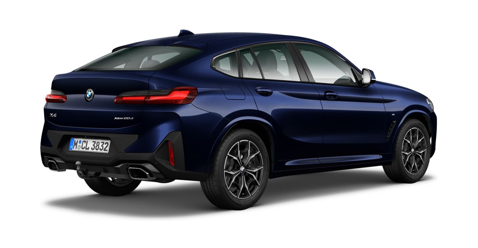 BMW BMW X in Blau von hinten BMW BMW X in Blau von hinten