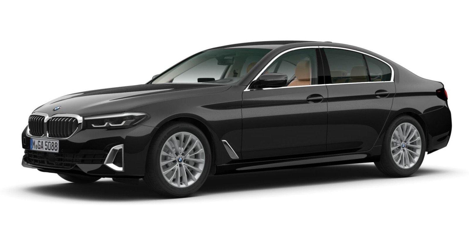 BMW BMW 5er in Schwarz von vorne BMW BMW 5er in Schwarz von vorne