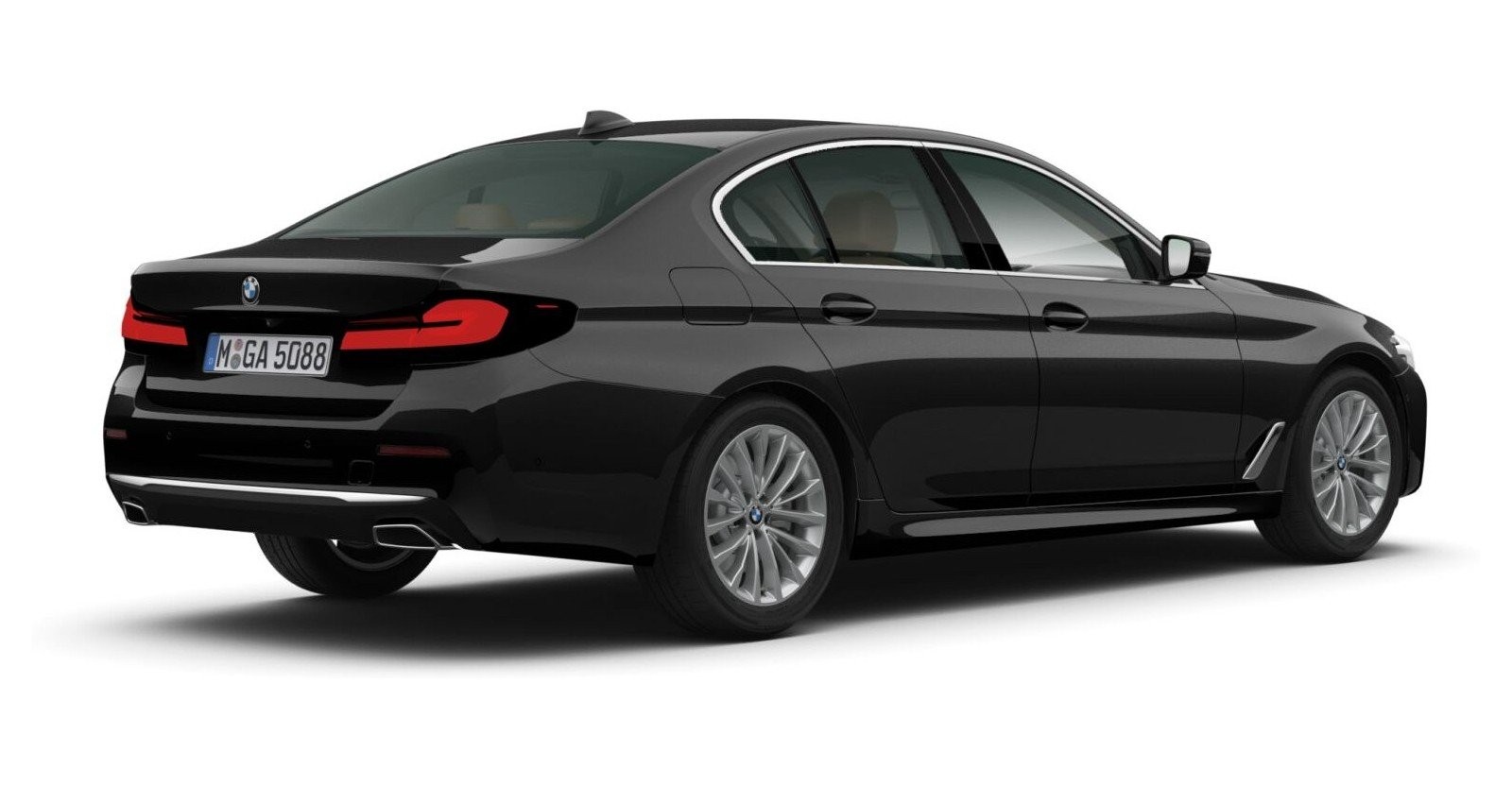 BMW BMW 5er in Schwarz von hinten BMW BMW 5er in Schwarz von hinten