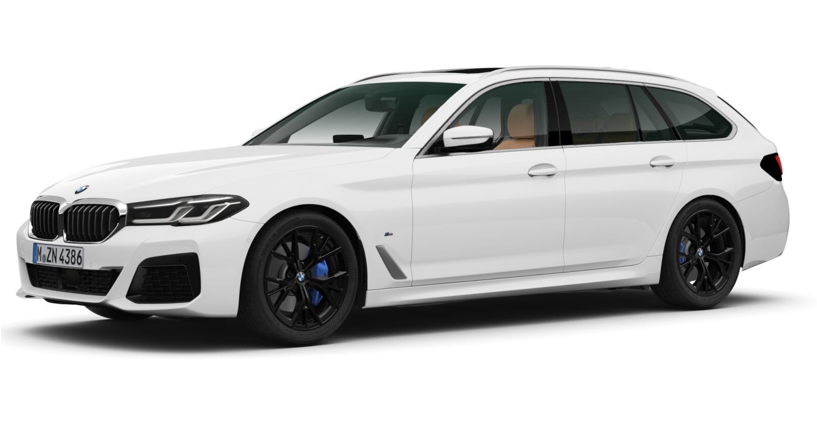 BMW BMW 5er in Weiß von vorne BMW BMW 5er in Weiß von vorne