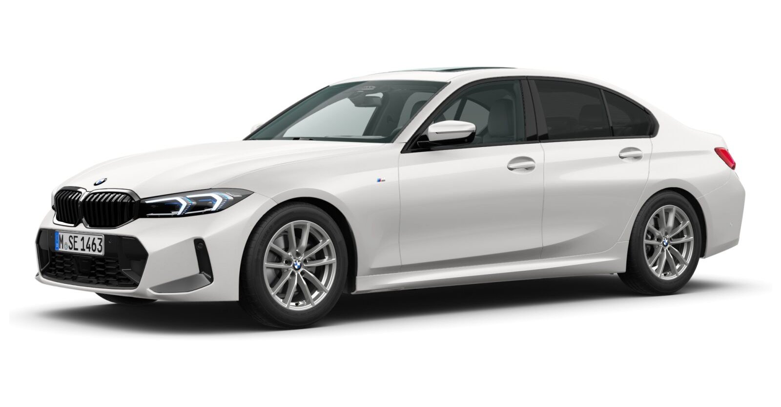 BMW BMW 3er in Weiß von vorne BMW BMW 3er in Weiß von vorne