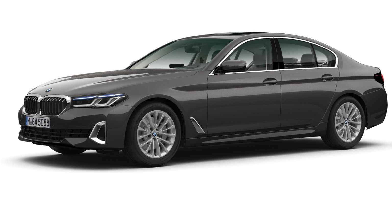 BMW 530i xDrive Limousine in Grau von vorne