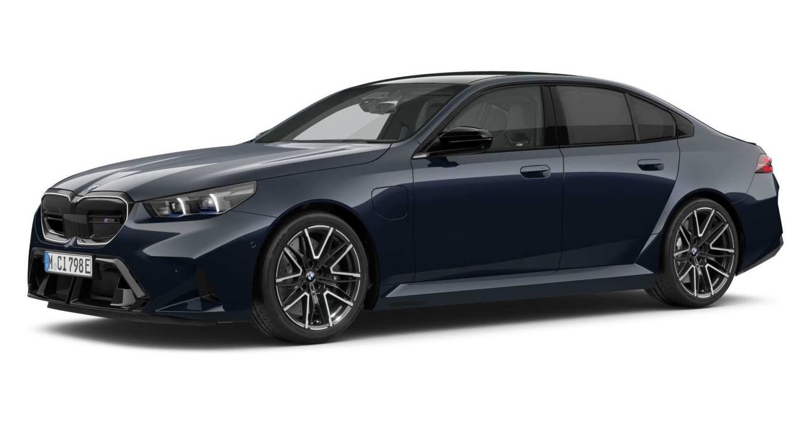BMW M5 Limousine in Schwarz von vorne BMW M5 Limousine in Schwarz von vorne