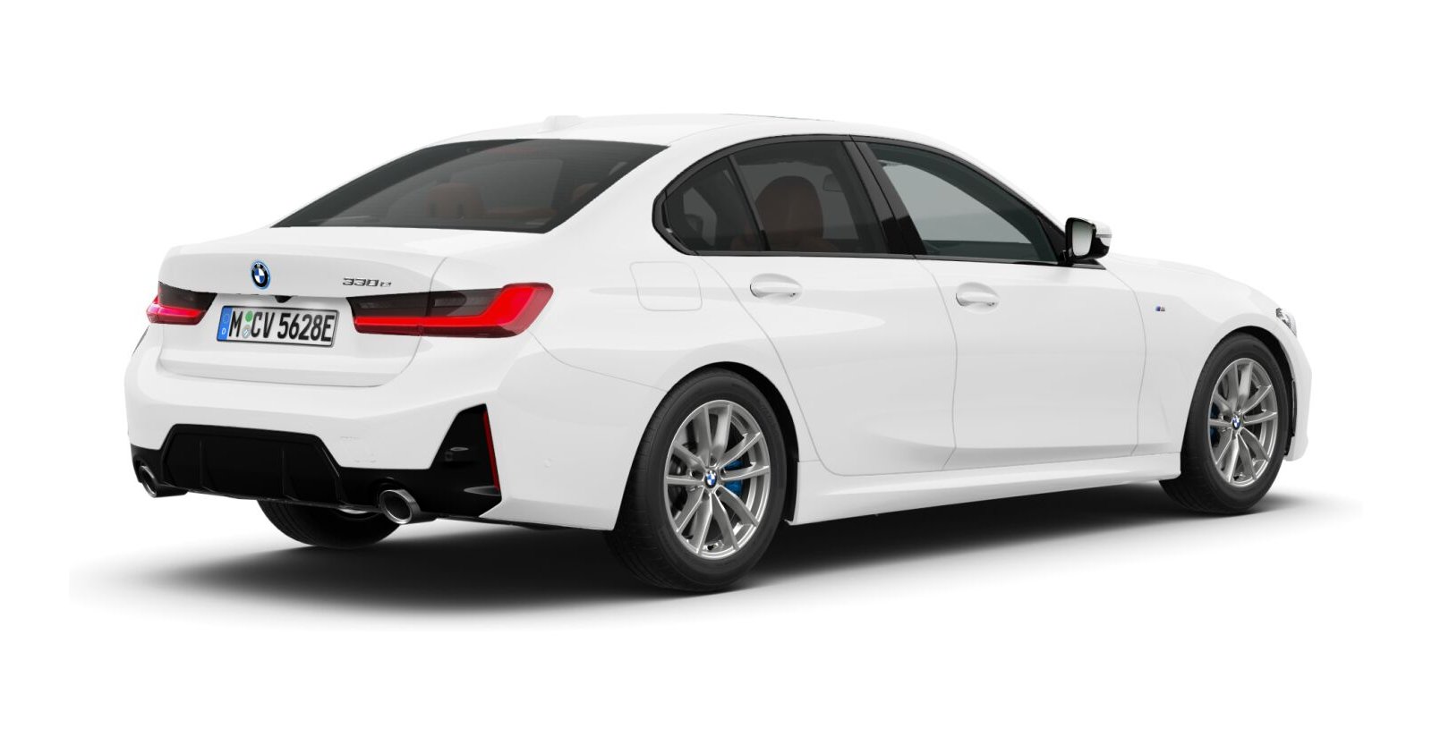 BMW BMW 3er in Weiß von hinten BMW BMW 3er in Weiß von hinten