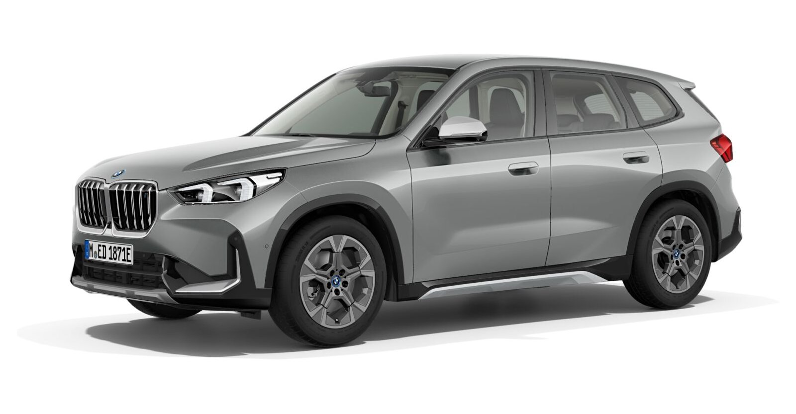 BMW iX1 xDrive30 in Grau von vorne