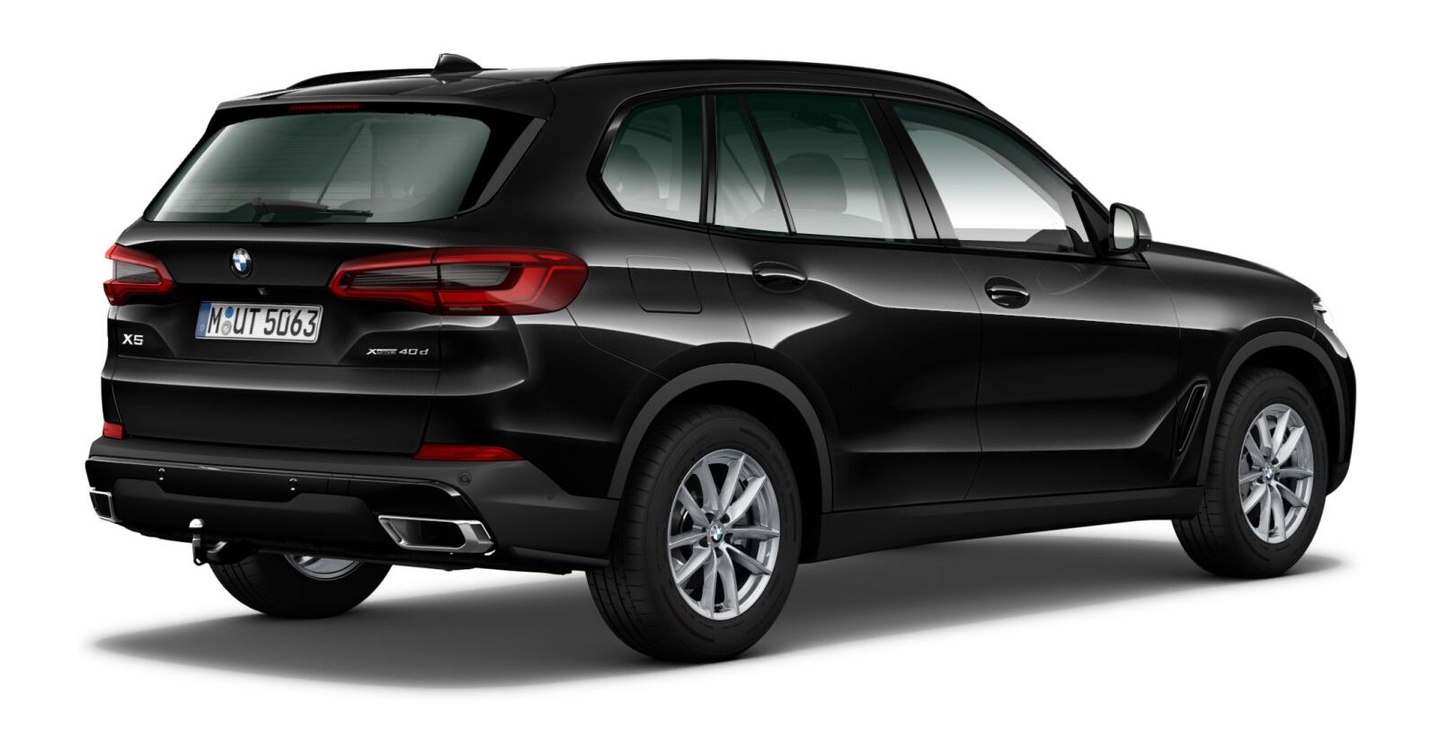 BMW BMW X in Schwarz von hinten