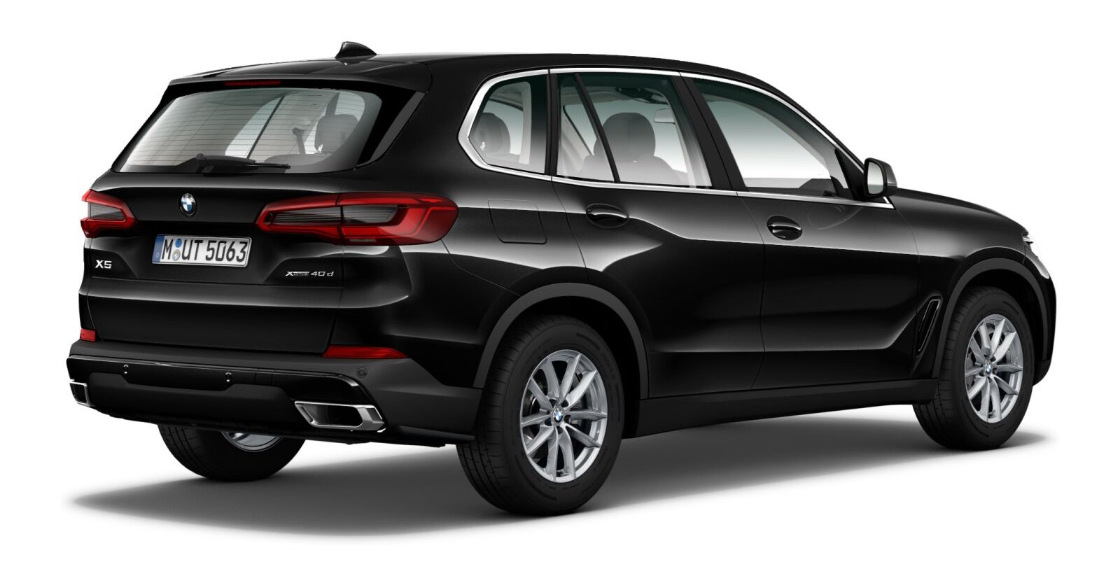 BMW BMW X in Schwarz von hinten