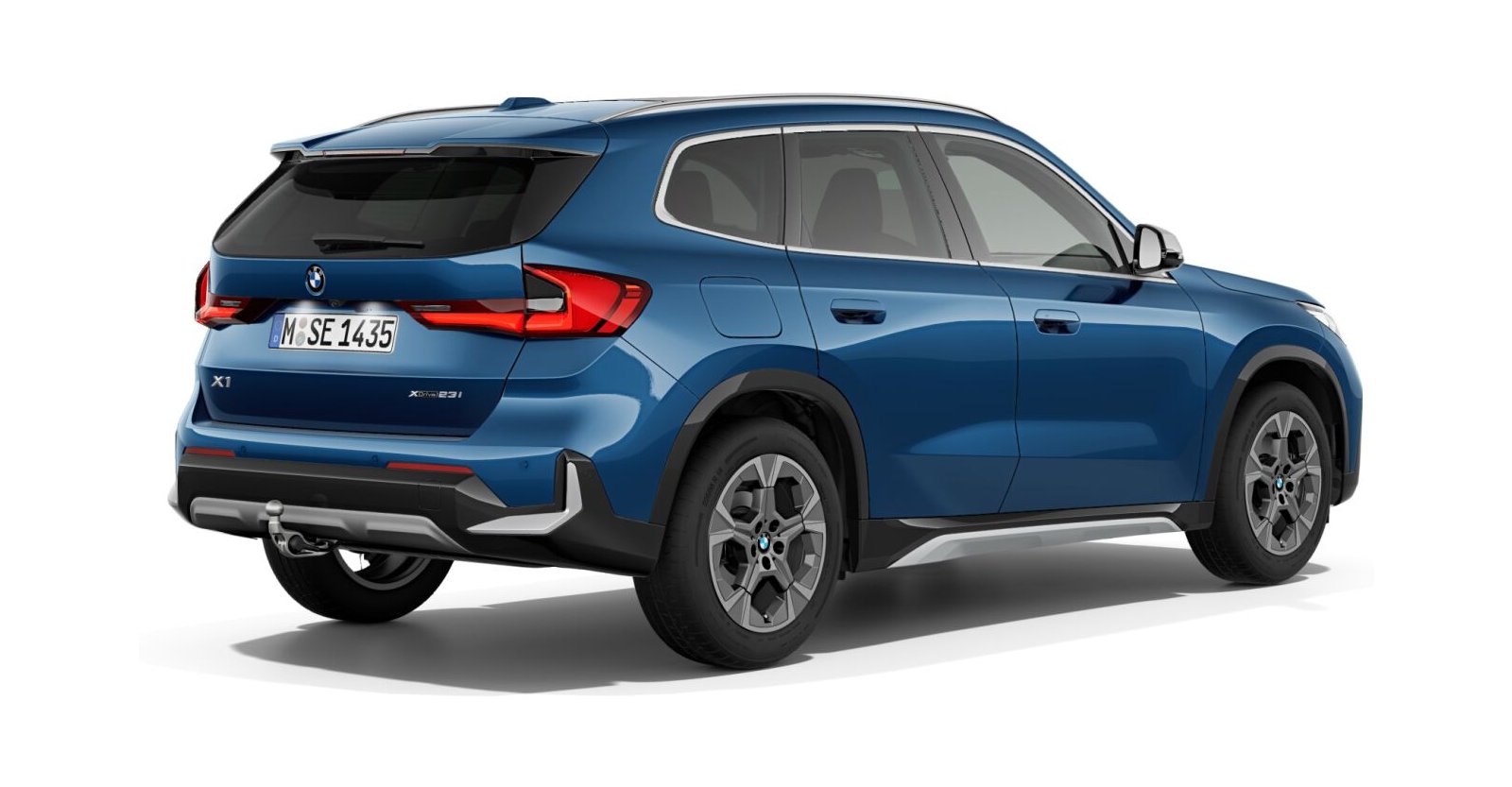 BMW BMW X in Blau von hinten BMW BMW X in Blau von hinten