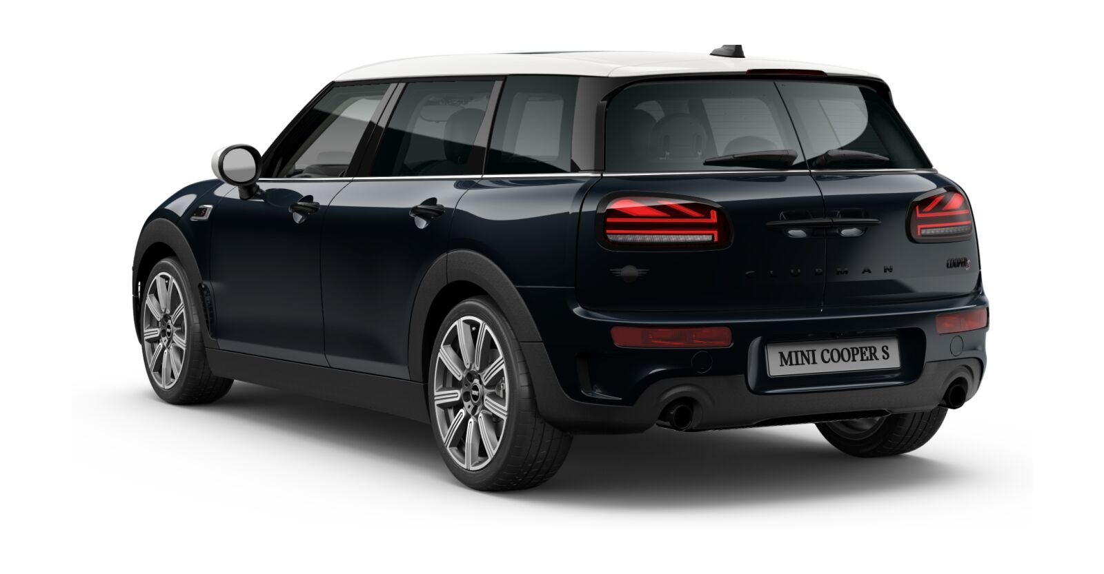 MINI MINI Clubman in Schwarz von hinten MINI MINI Clubman in Schwarz von hinten