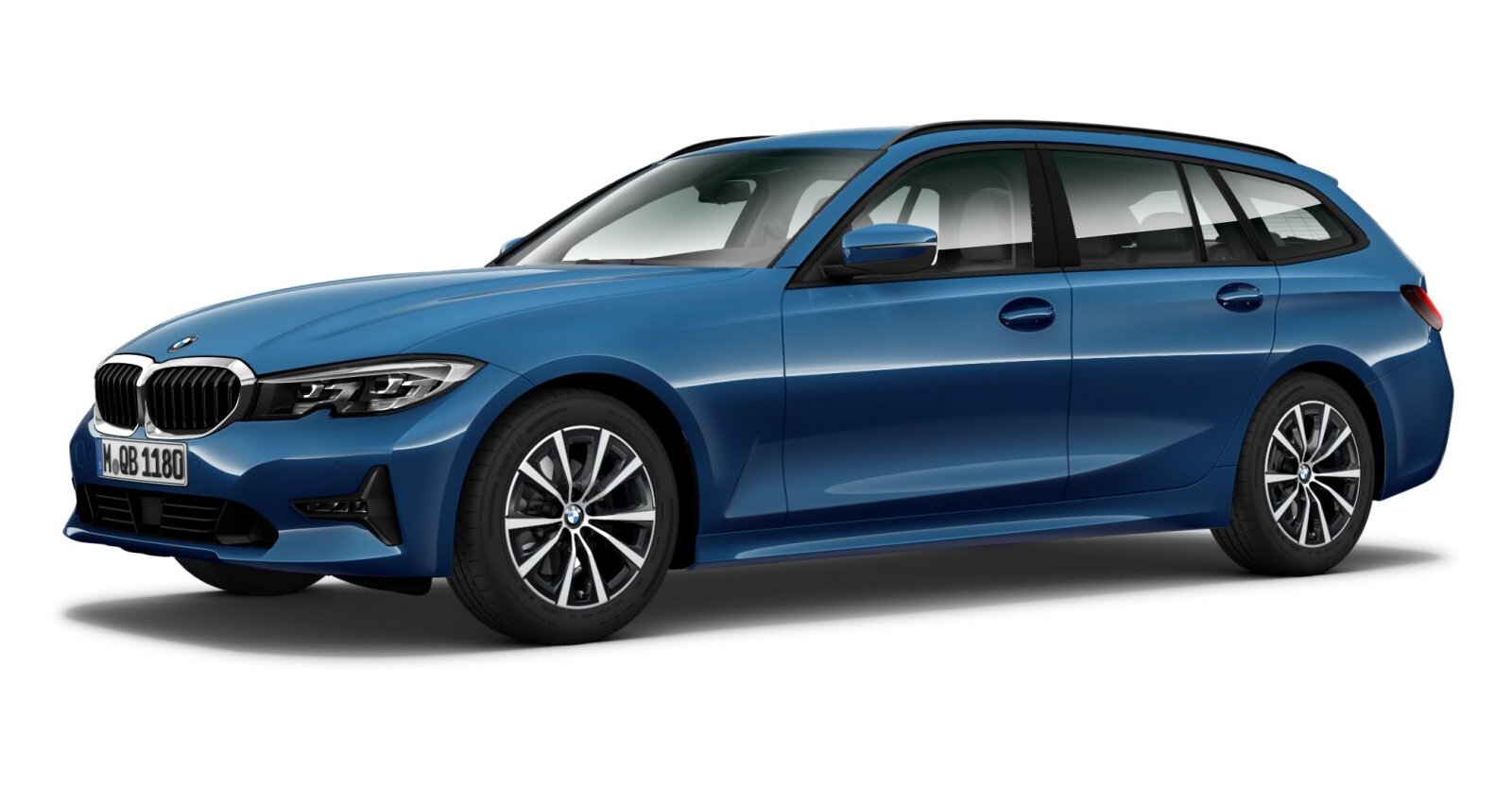 BMW BMW 3er in Blau von vorne BMW BMW 3er in Blau von vorne