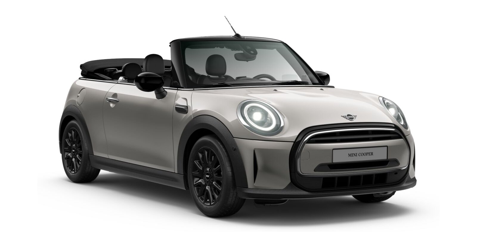 MINI MINI Cabrio in Silber von vorne MINI MINI Cabrio in Silber von vorne