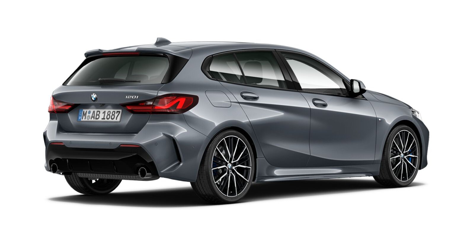 BMW BMW 1er in Grau von hinten BMW BMW 1er in Grau von hinten