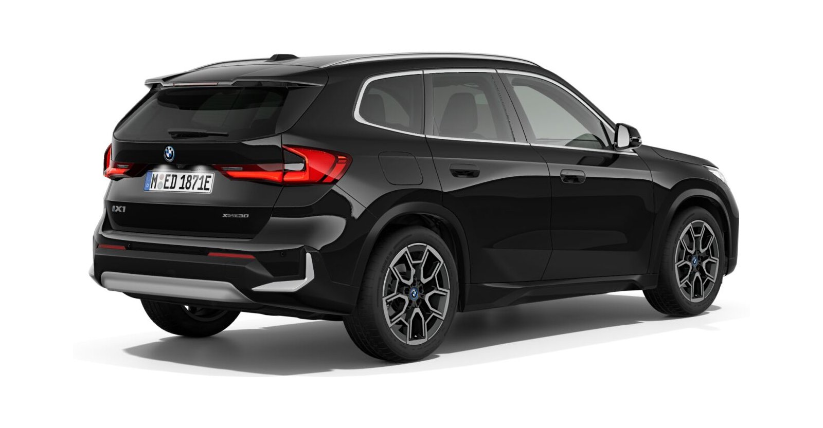 BMW BMW I in Schwarz von hinten BMW BMW I in Schwarz von hinten