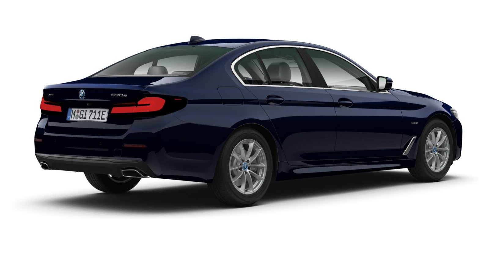BMW BMW 5er in Blau von hinten BMW BMW 5er in Blau von hinten