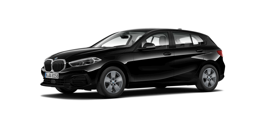 BMW BMW 1er in Schwarz von vorne BMW BMW 1er in Schwarz von vorne