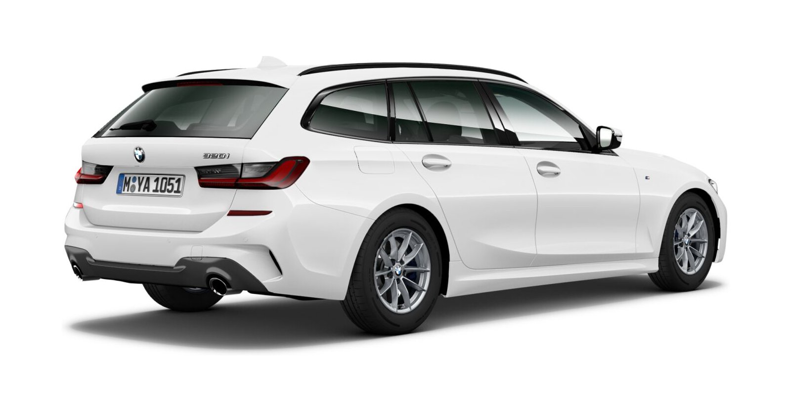 BMW BMW 3er in Weiß von hinten BMW BMW 3er in Weiß von hinten