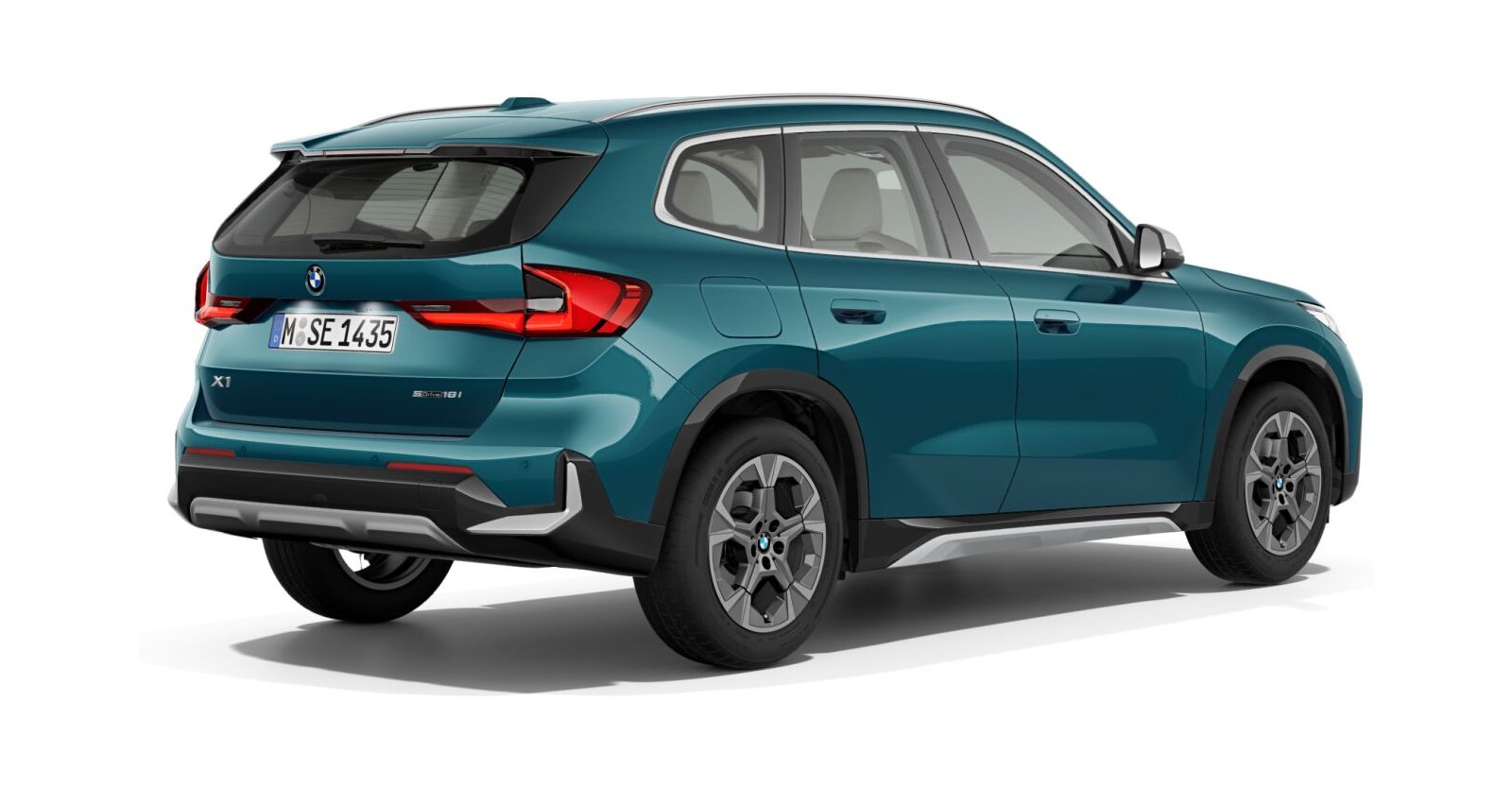 BMW BMW X in Blau von hinten BMW BMW X in Blau von hinten