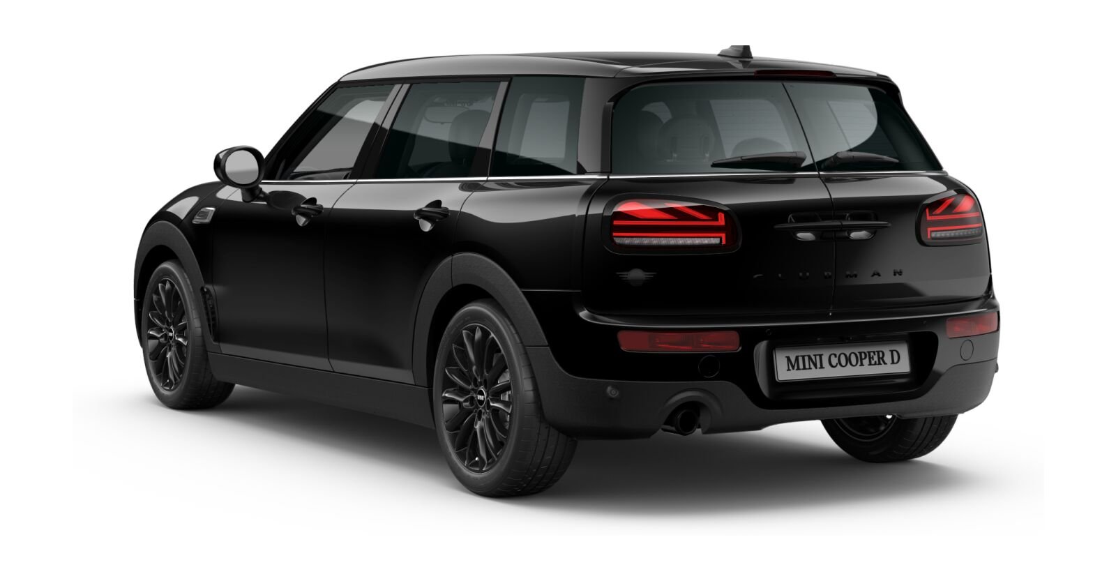 MINI MINI Clubman in Schwarz von hinten MINI MINI Clubman in Schwarz von hinten