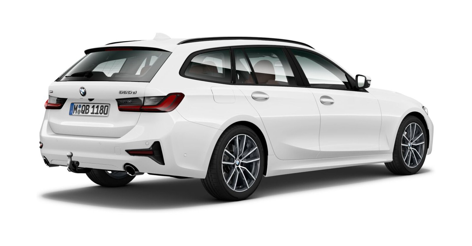 BMW BMW 3er in Weiß von hinten BMW BMW 3er in Weiß von hinten