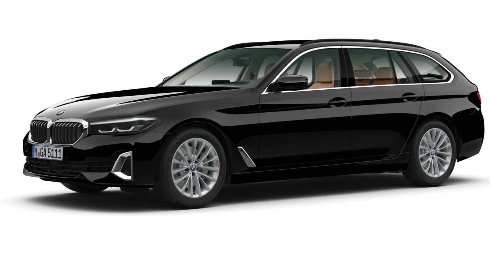 BMW BMW 5er in Schwarz von vorne BMW BMW 5er in Schwarz von vorne