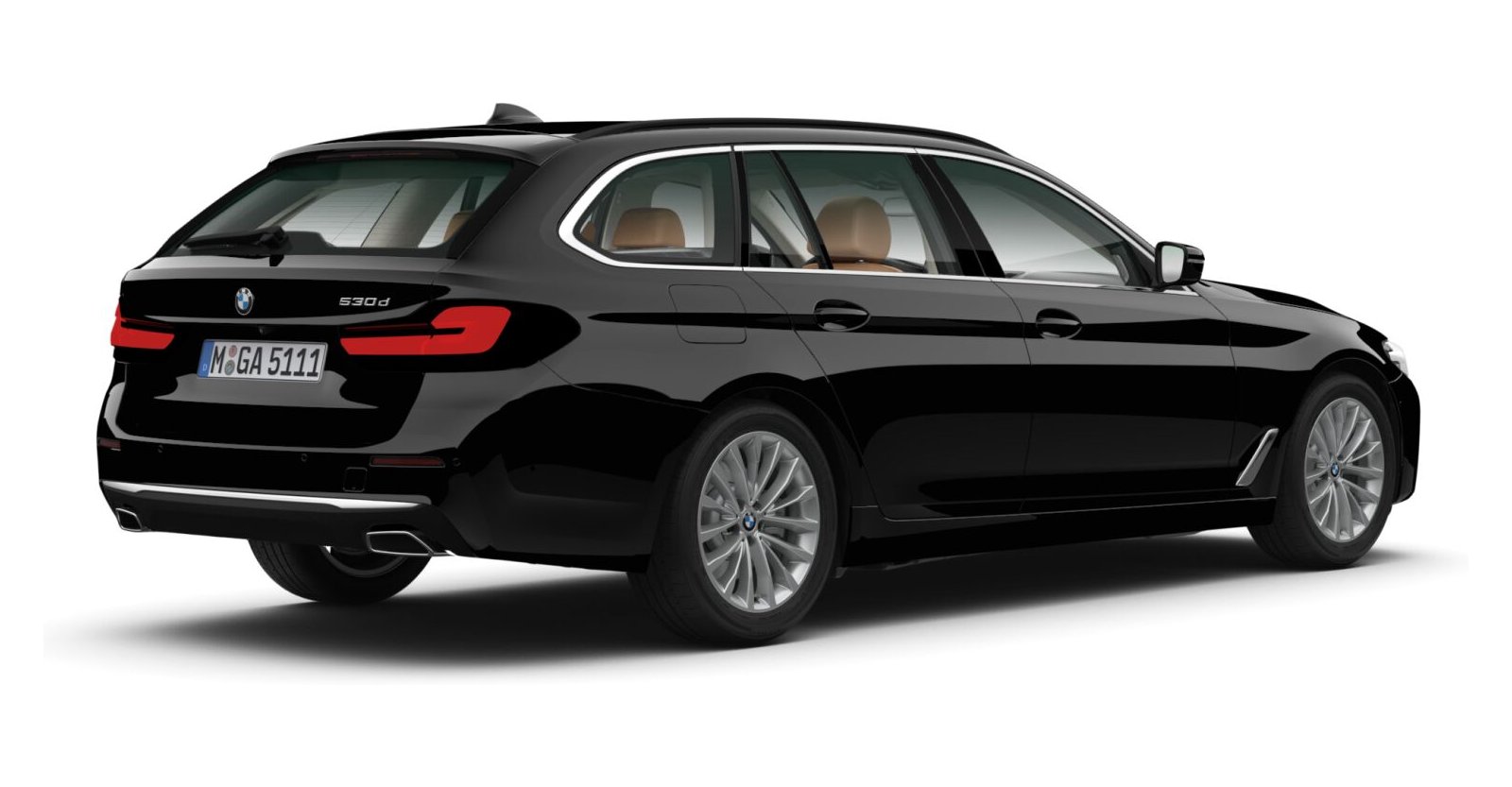 BMW BMW 5er in Schwarz von hinten BMW BMW 5er in Schwarz von hinten