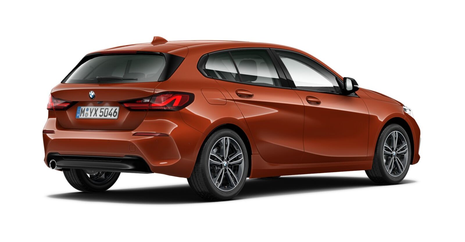 BMW BMW 1er in Orange von hinten BMW BMW 1er in Orange von hinten