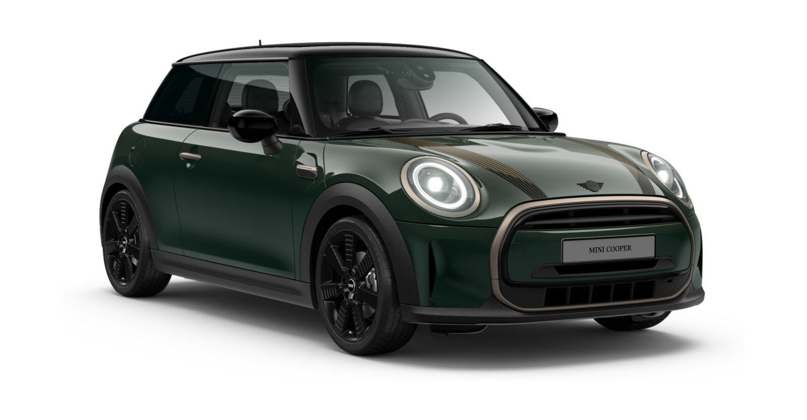 MINI Cooper 3-Türer in Grün von vorne MINI Cooper 3-Türer in Grün von vorne