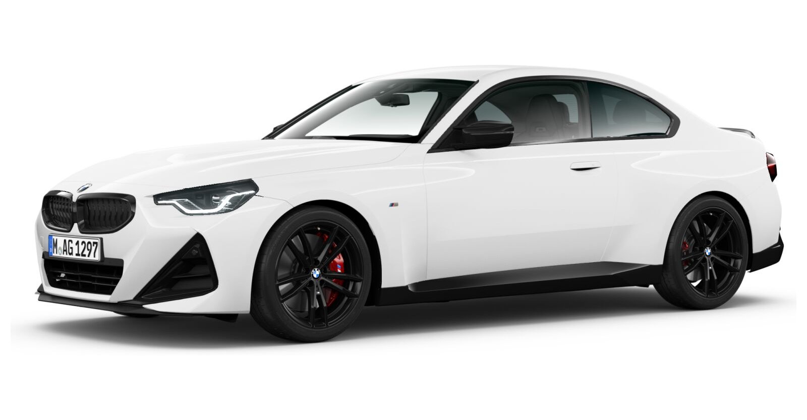 BMW M240i xDrive Coupé in Weiß von vorne BMW M240i xDrive Coupé in Weiß von vorne