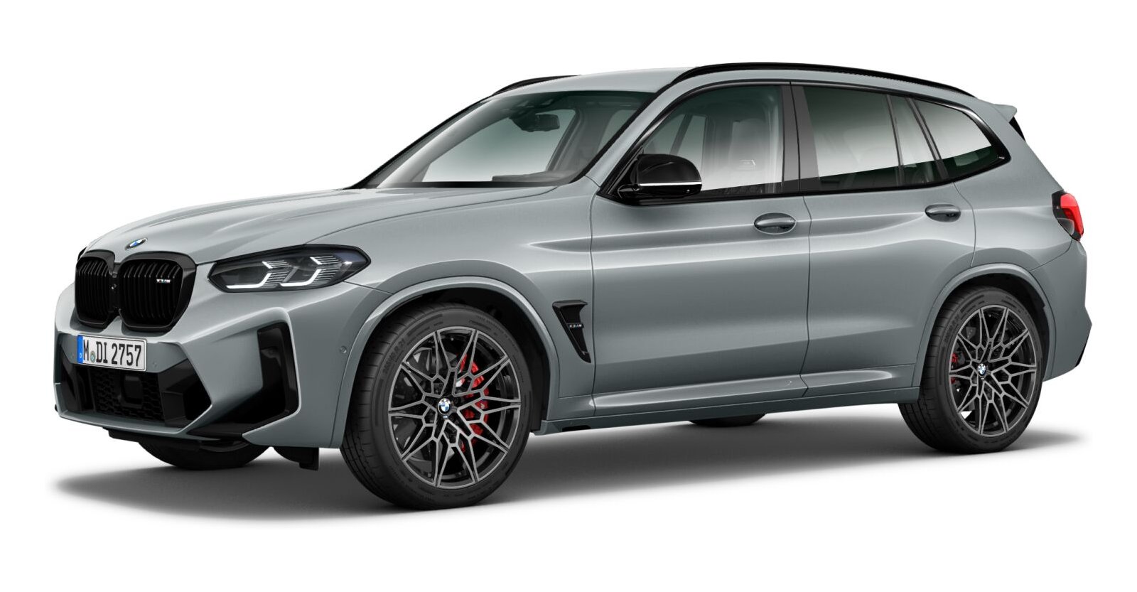 BMW X3 M Competition in Grau von vorne BMW X3 M Competition in Grau von vorne