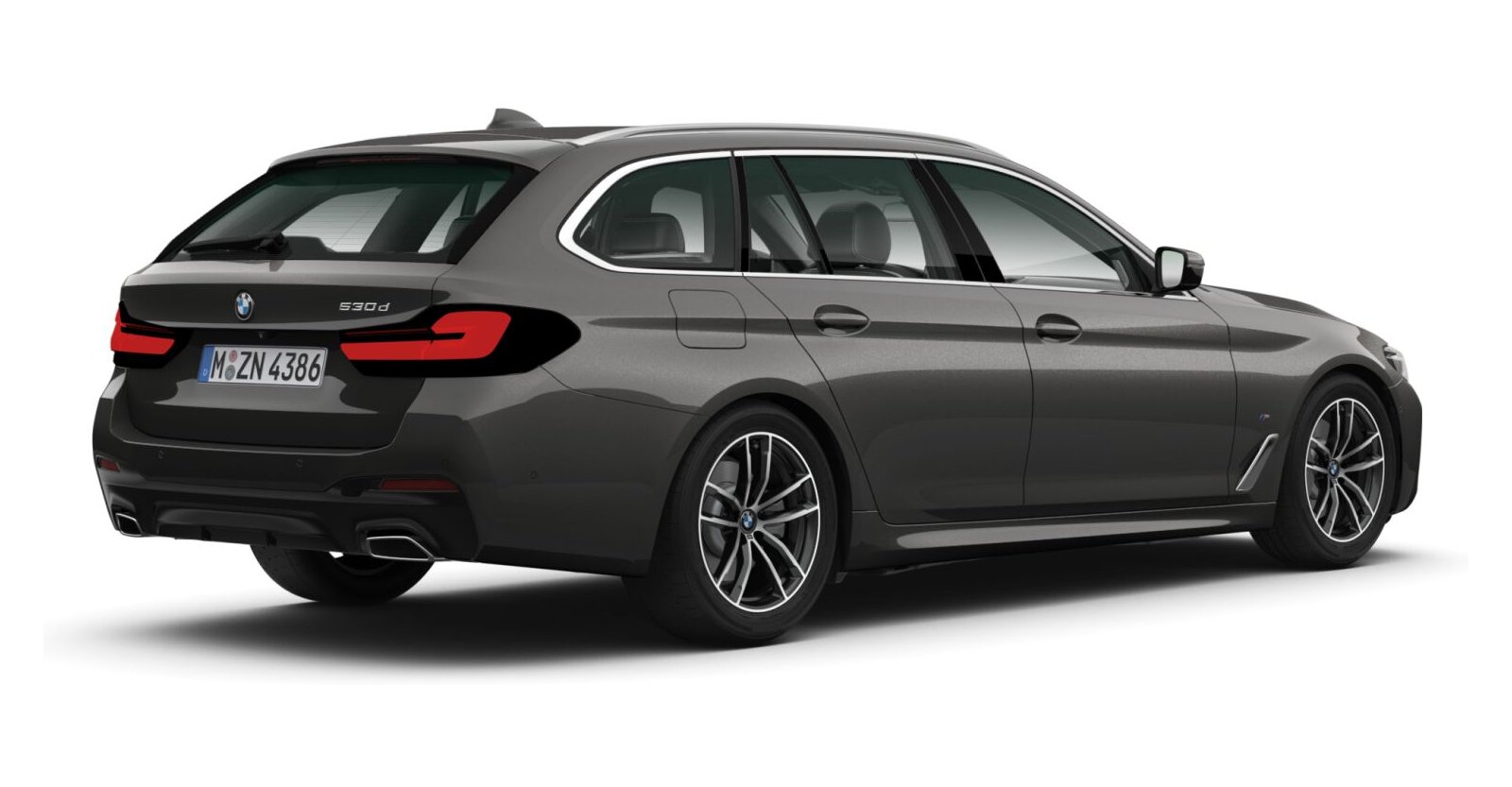 BMW BMW 5er in Grau von hinten