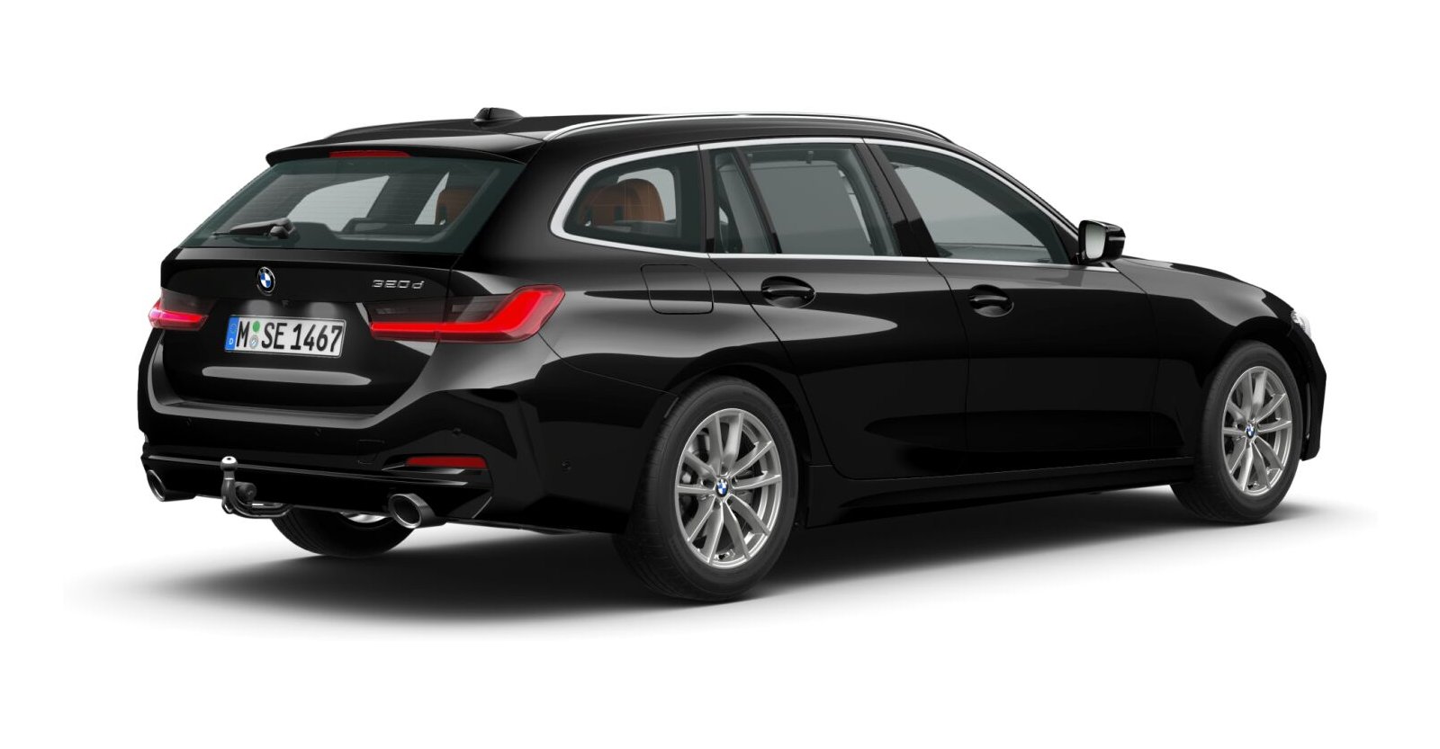 BMW BMW 3er in Schwarz von hinten BMW BMW 3er in Schwarz von hinten