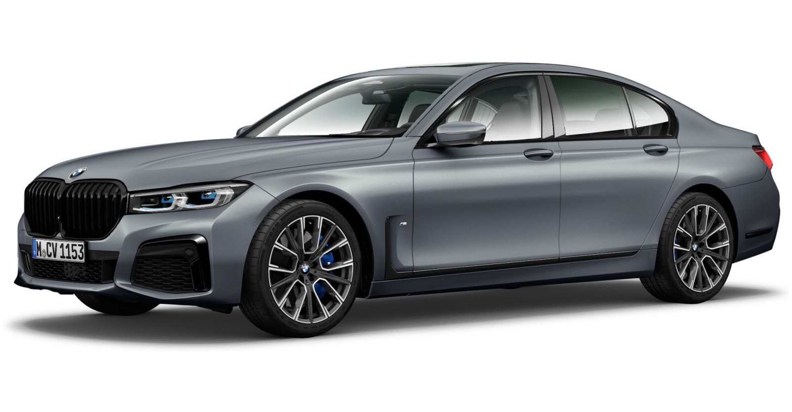 BMW 750i xDrive Limousine in Blau von vorne BMW 750i xDrive Limousine in Blau von vorne