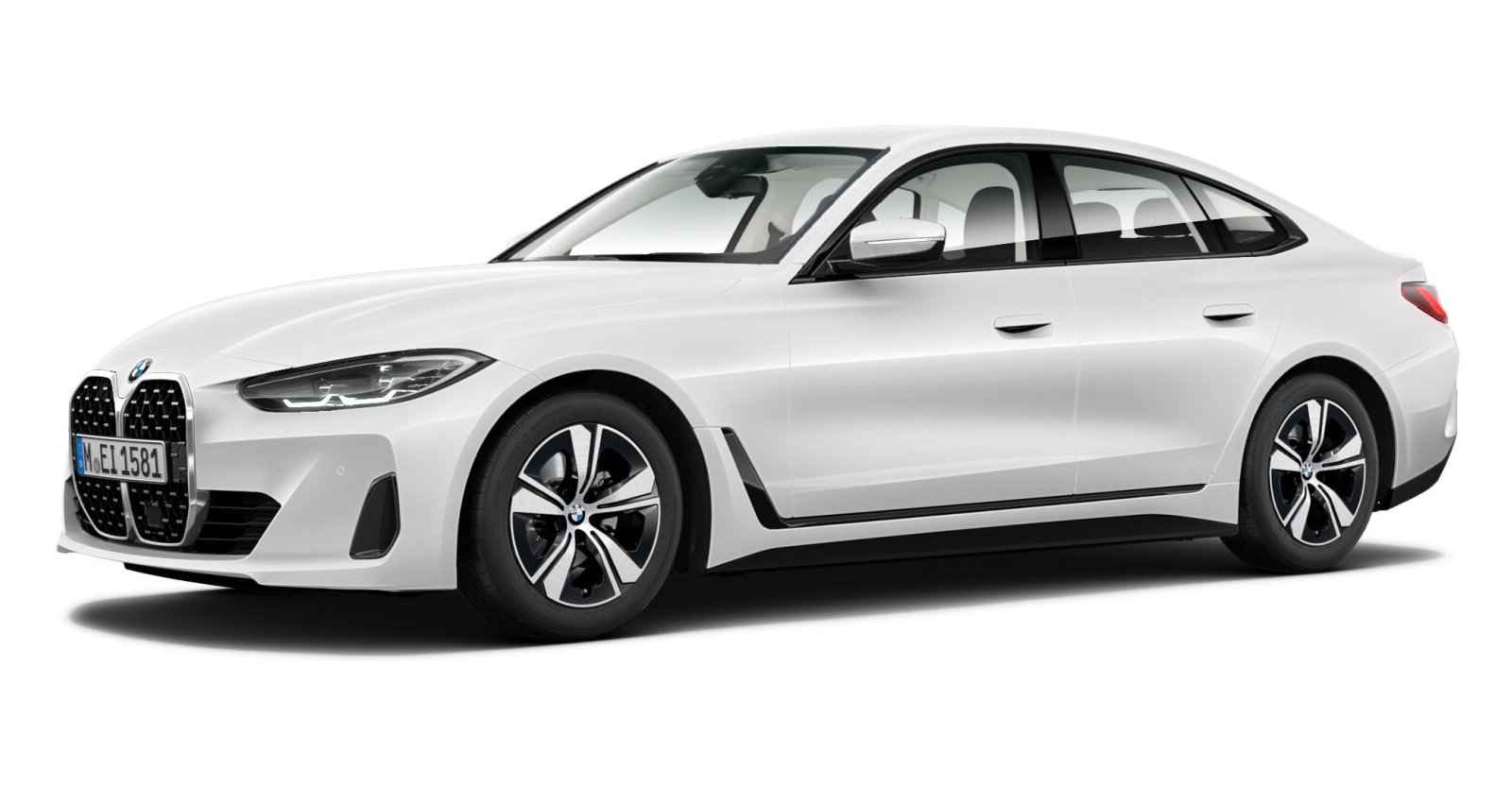 BMW 420d Gran Coupé in Weiß von vorne