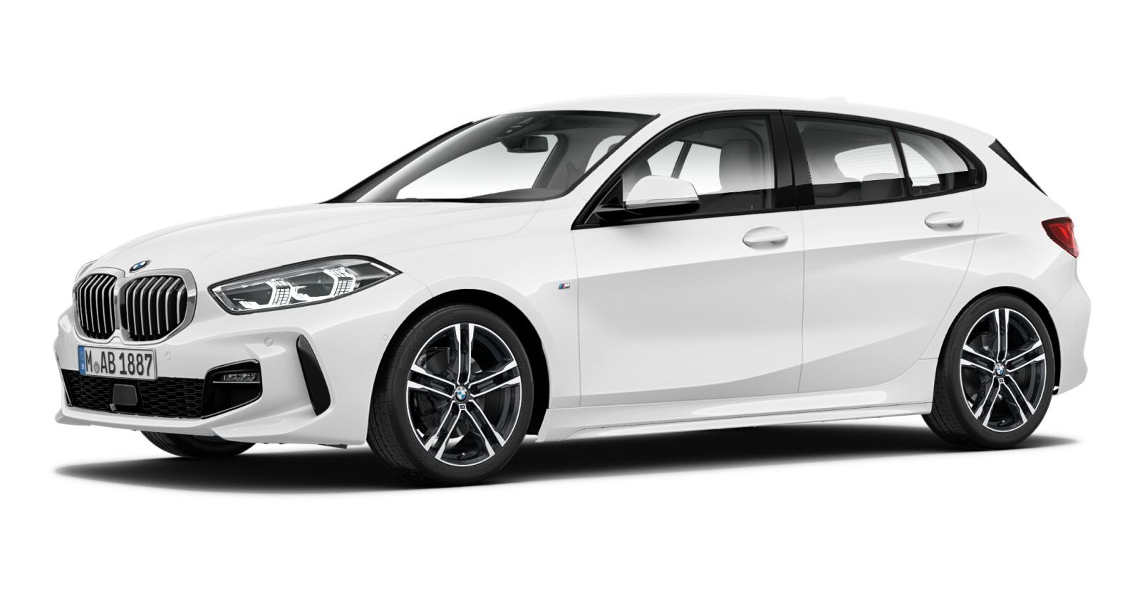 BMW BMW 1er in Weiß von vorne BMW BMW 1er in Weiß von vorne
