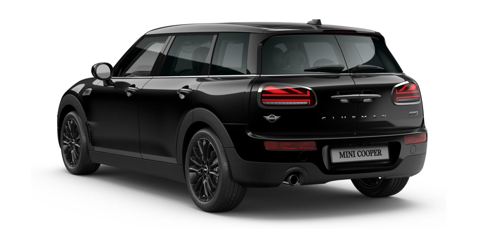 MINI MINI Clubman in Schwarz von hinten MINI MINI Clubman in Schwarz von hinten