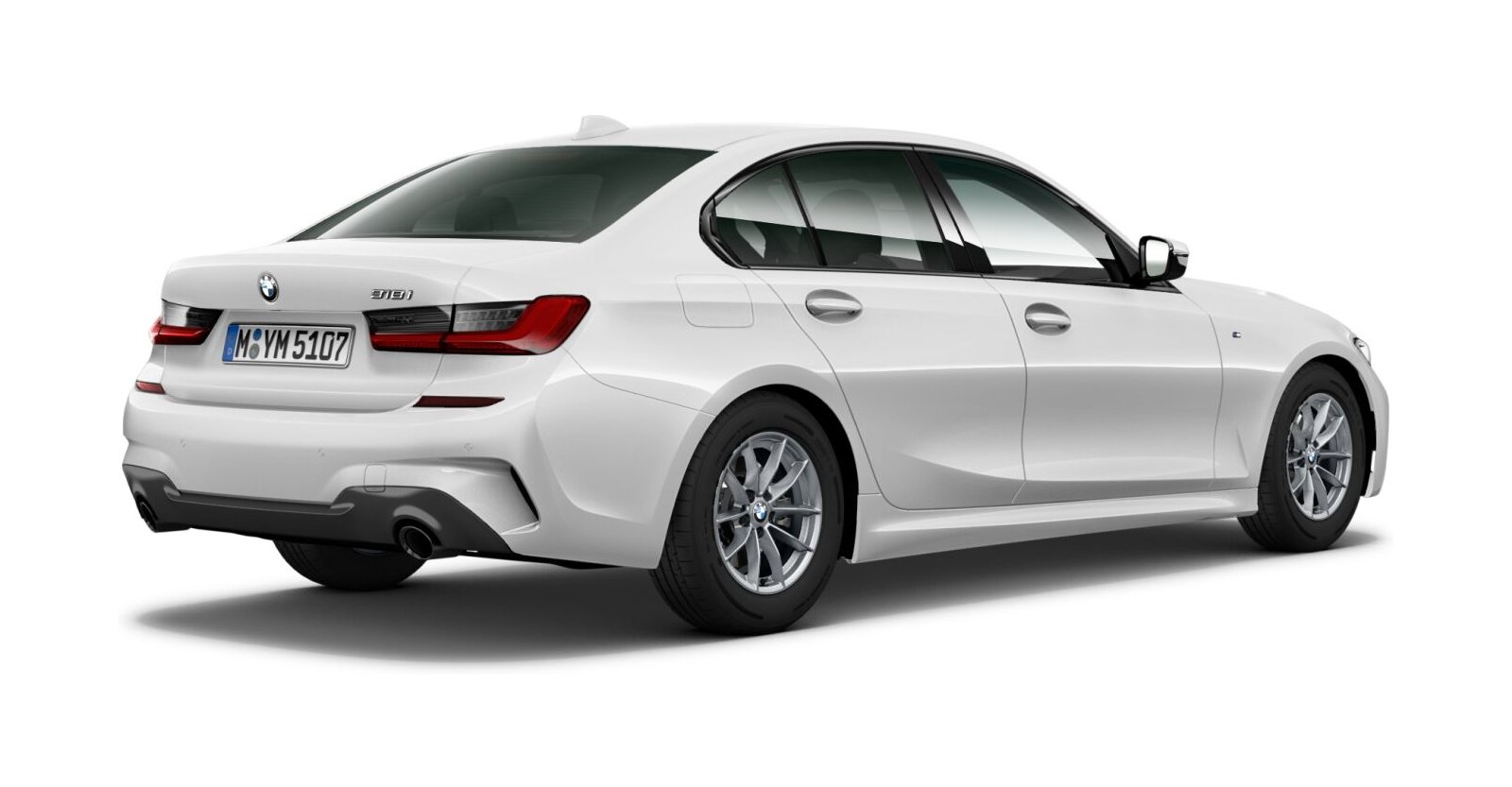 BMW BMW 3er in Weiß von hinten