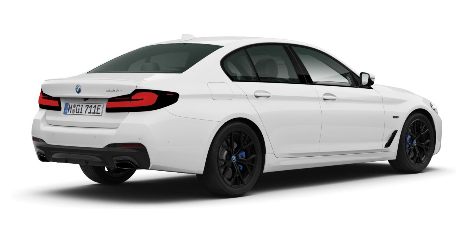 BMW BMW 5er in Weiß von hinten BMW BMW 5er in Weiß von hinten