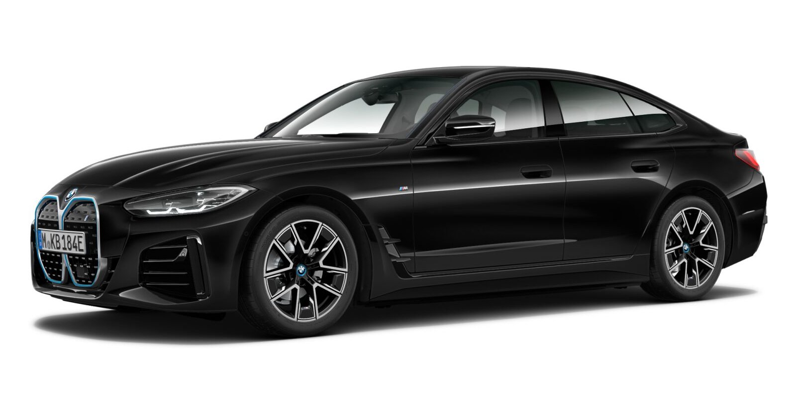 BMW i4 eDrive35 Gran Coupé in Schwarz von vorne BMW i4 eDrive35 Gran Coupé in Schwarz von vorne