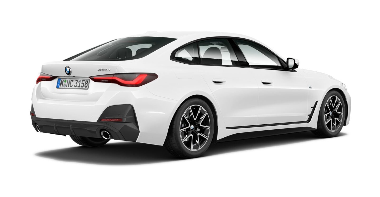 BMW BMW 4er in Weiß von hinten BMW BMW 4er in Weiß von hinten