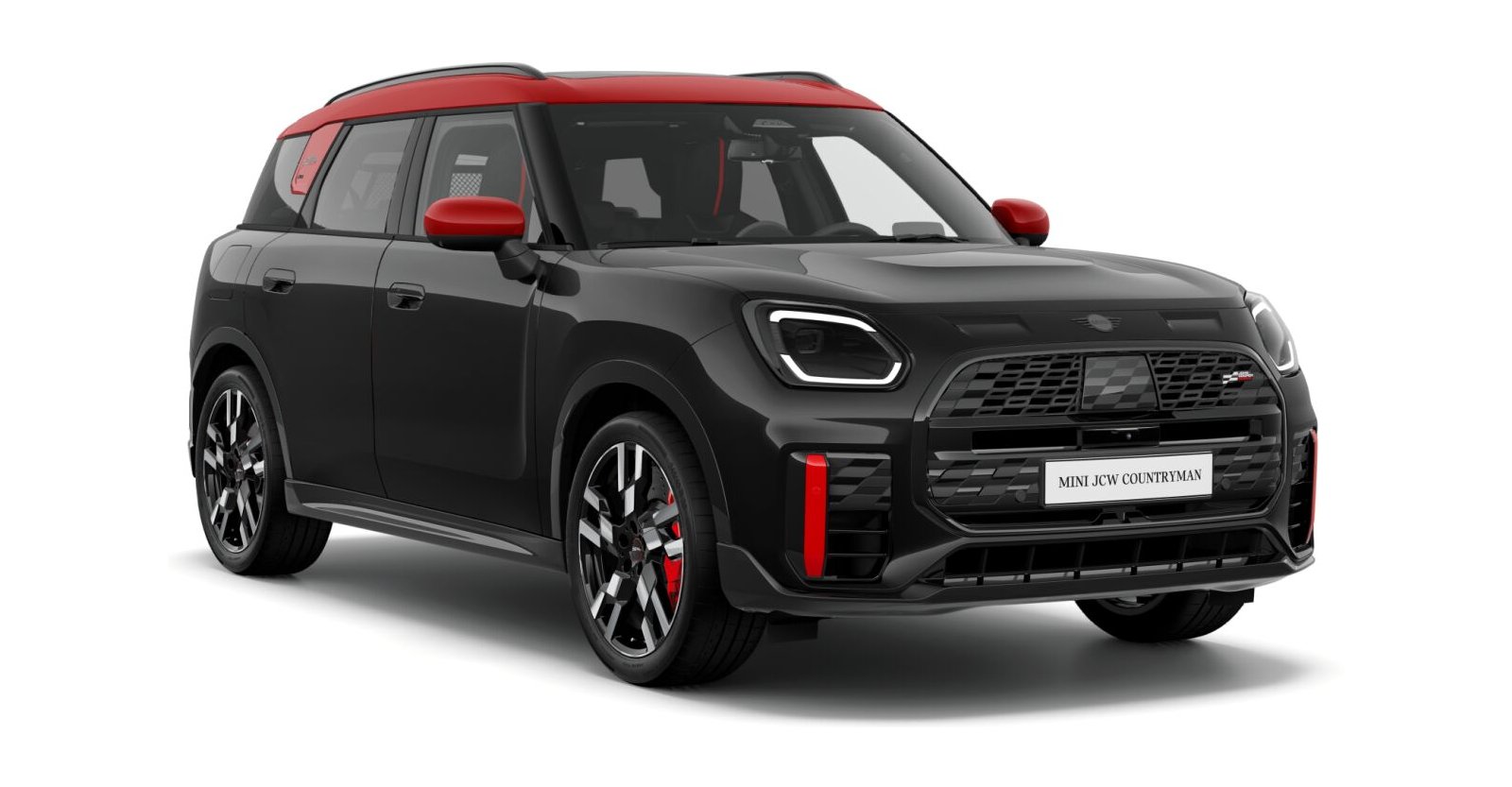 MINI JCW Countryman ALL4 in Schwarz von vorne