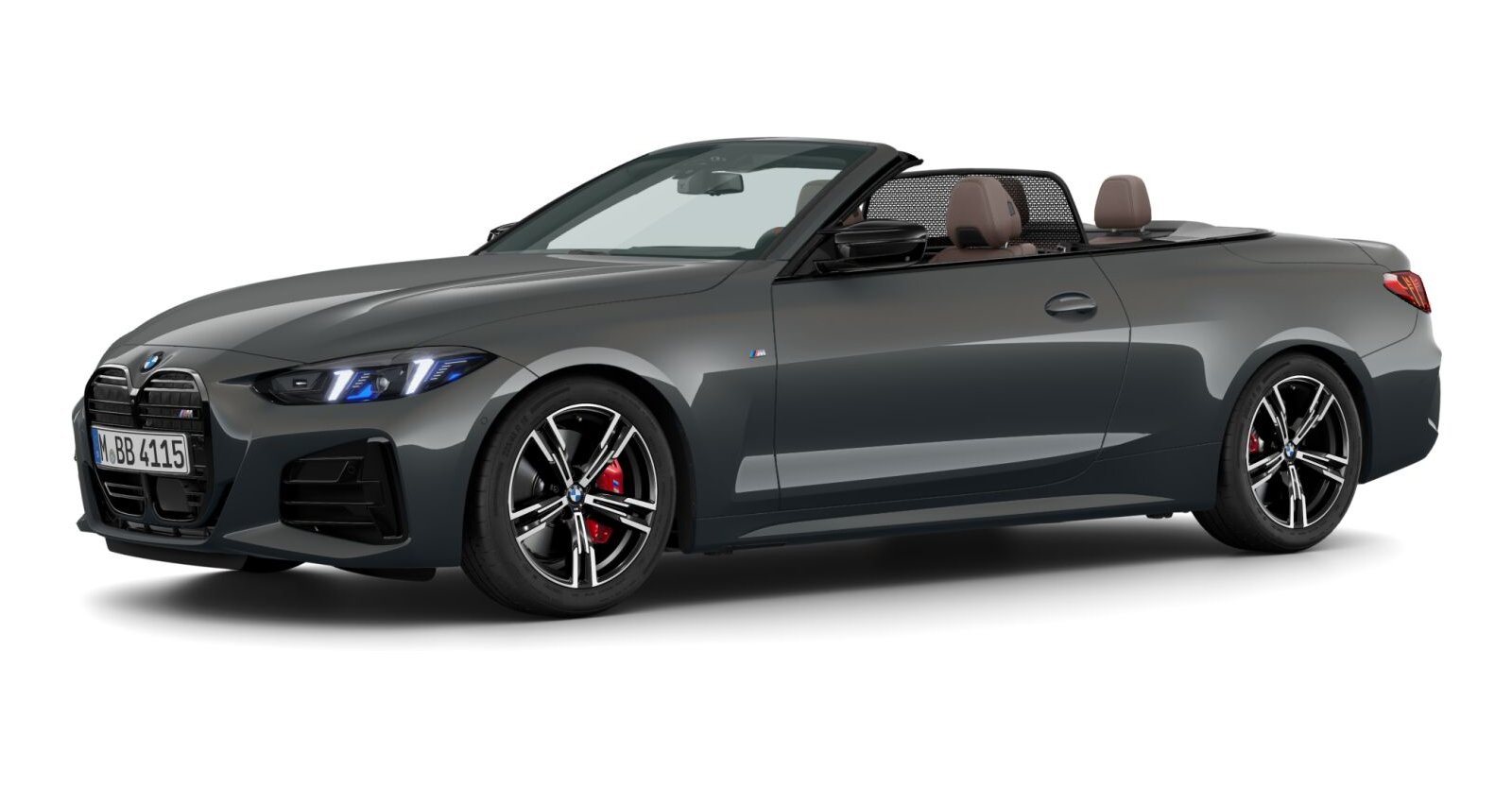 BMW M440i xDrive Cabrio in Grau von vorne