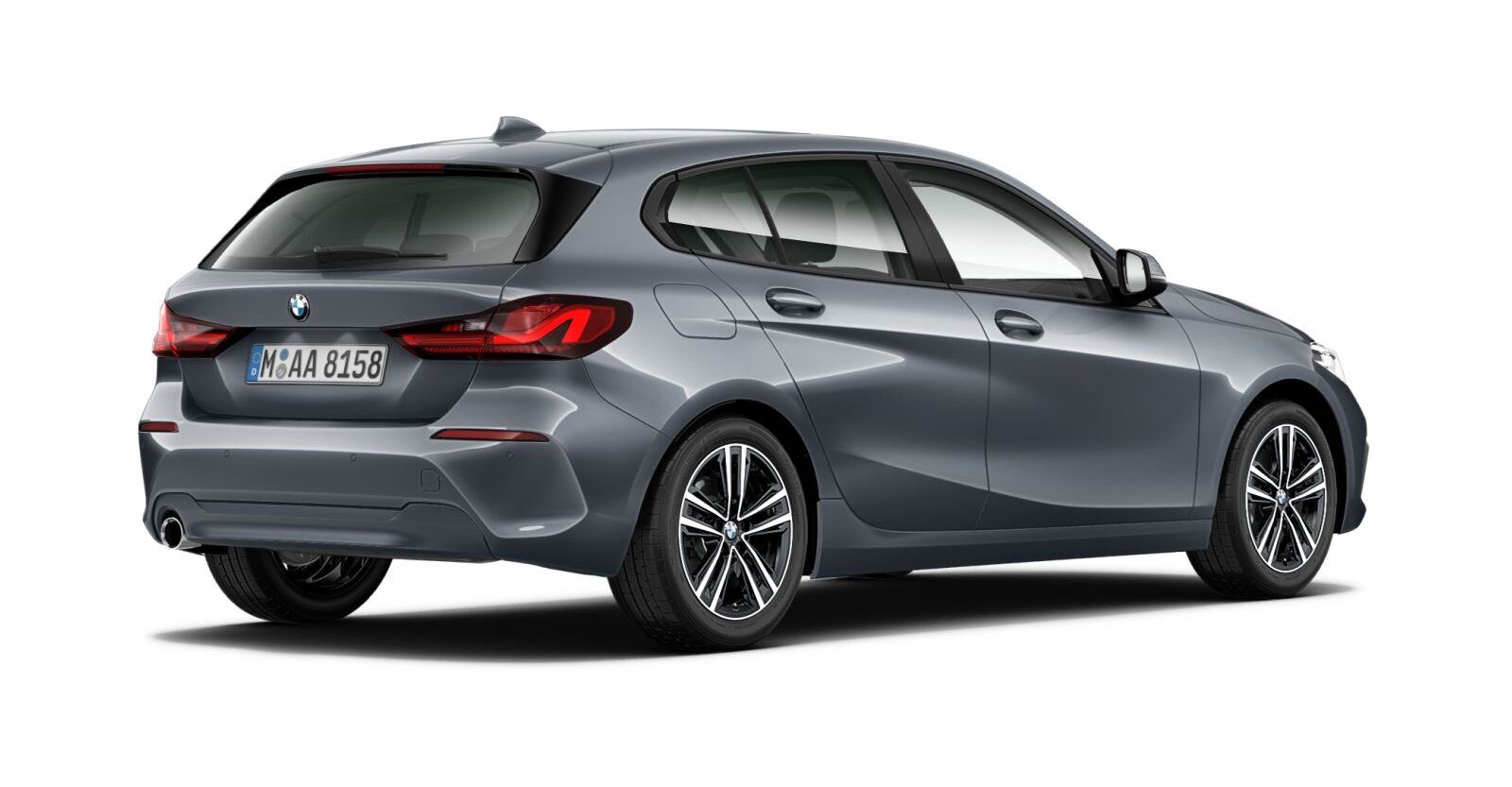 BMW BMW 1er in Grau von hinten BMW BMW 1er in Grau von hinten