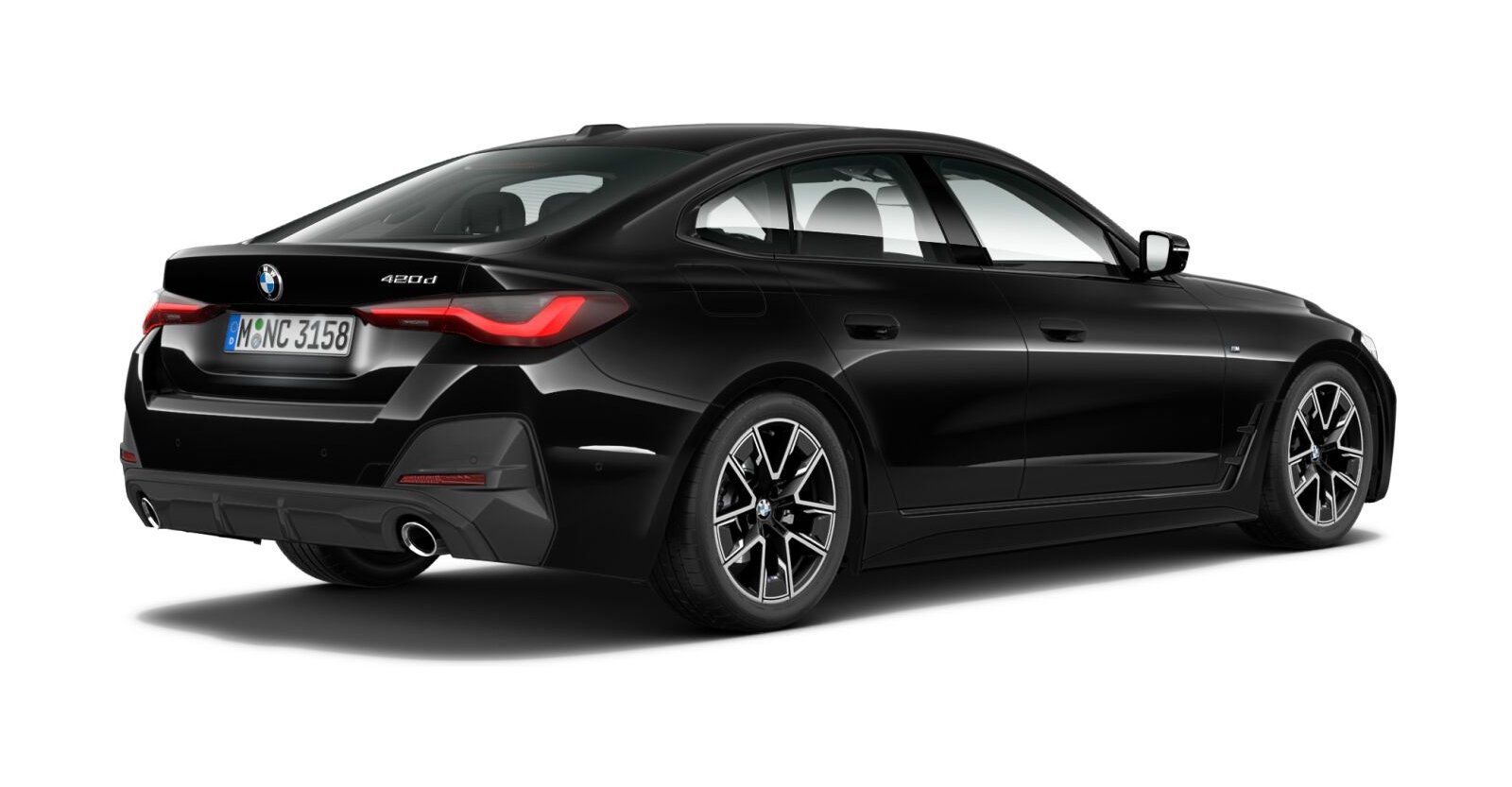 BMW BMW 4er in Schwarz von hinten BMW BMW 4er in Schwarz von hinten