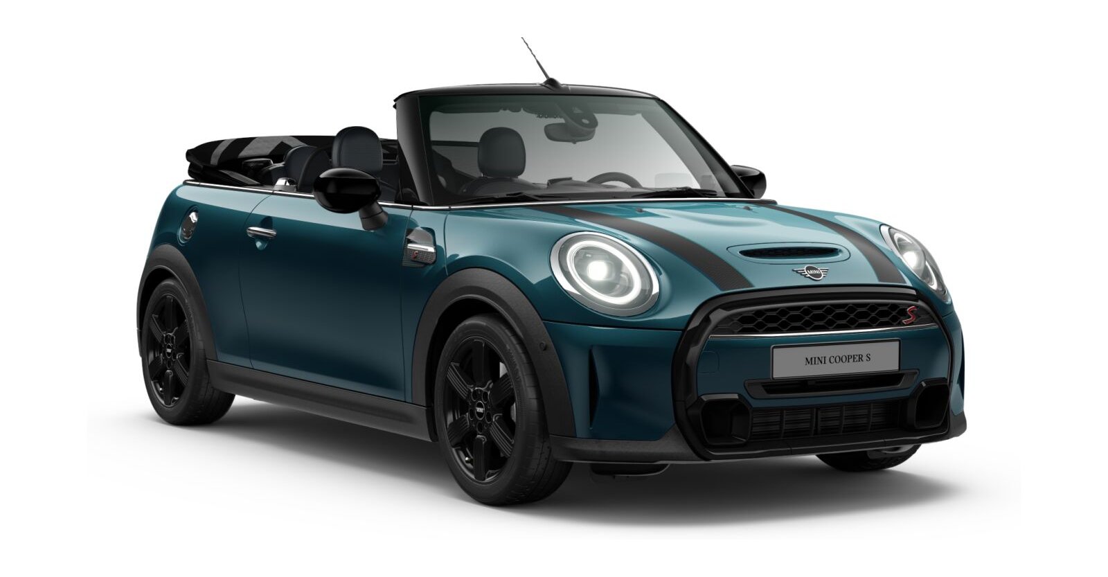 MINI MINI Cabrio in Blau von vorne MINI MINI Cabrio in Blau von vorne