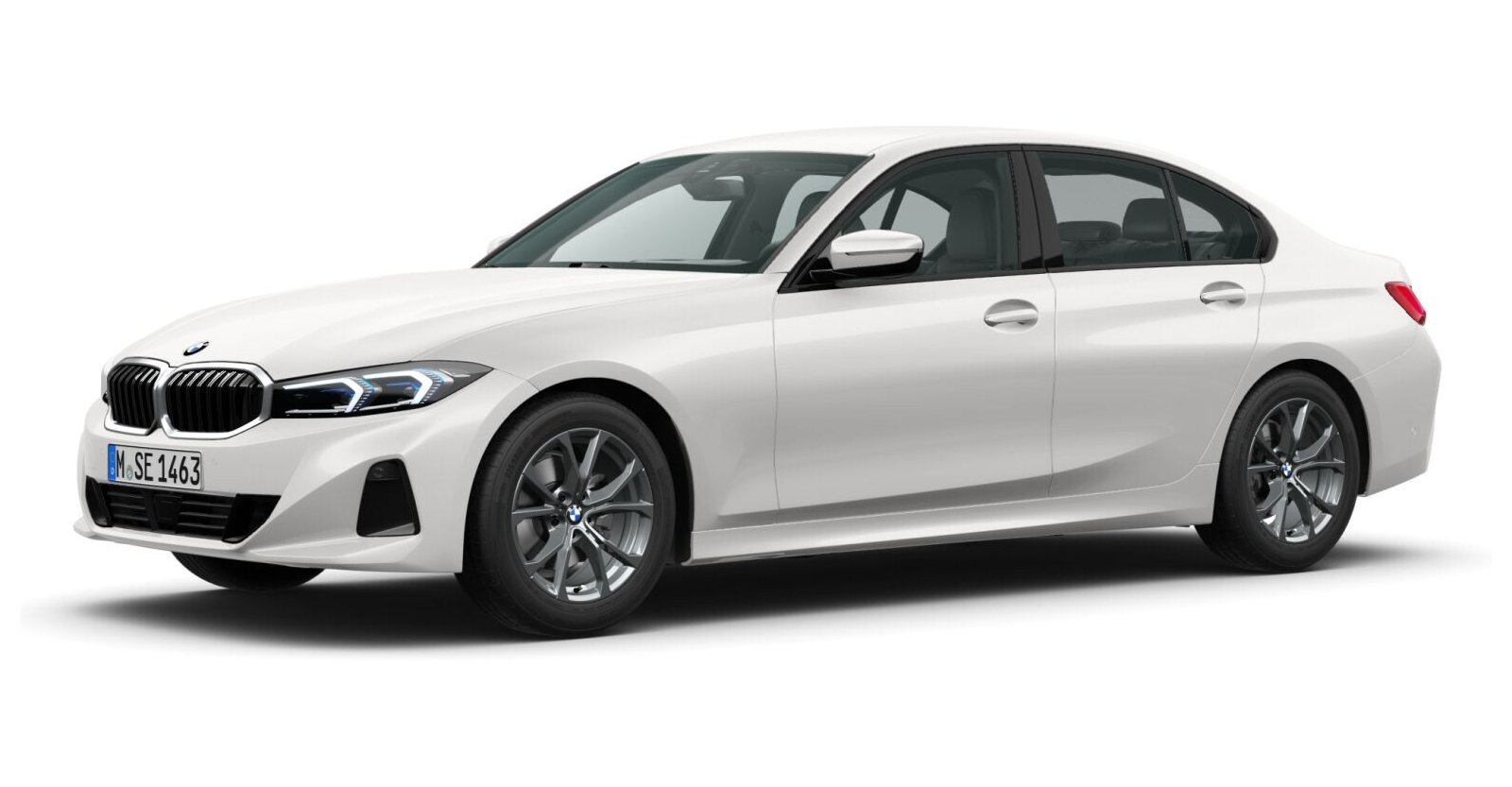 BMW 318i Limousine in Weiß von vorne