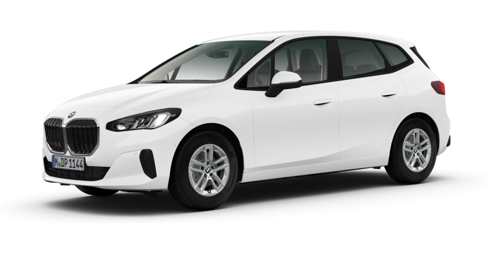 BMW 218i Active Tourer in Weiß von vorne BMW 218i Active Tourer in Weiß von vorne