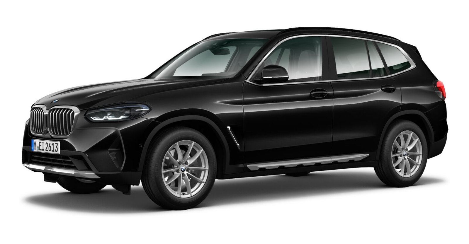 BMW X3 xDrive 20d in Schwarz von vorne BMW X3 xDrive 20d in Schwarz von vorne