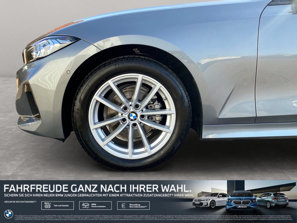 BMW 318d Limousine mit Detailansicht auf die Felgen