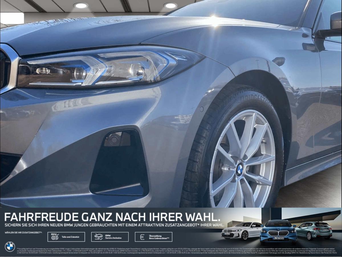 BMW 318d Limousine mit Detailansicht auf die Felgen